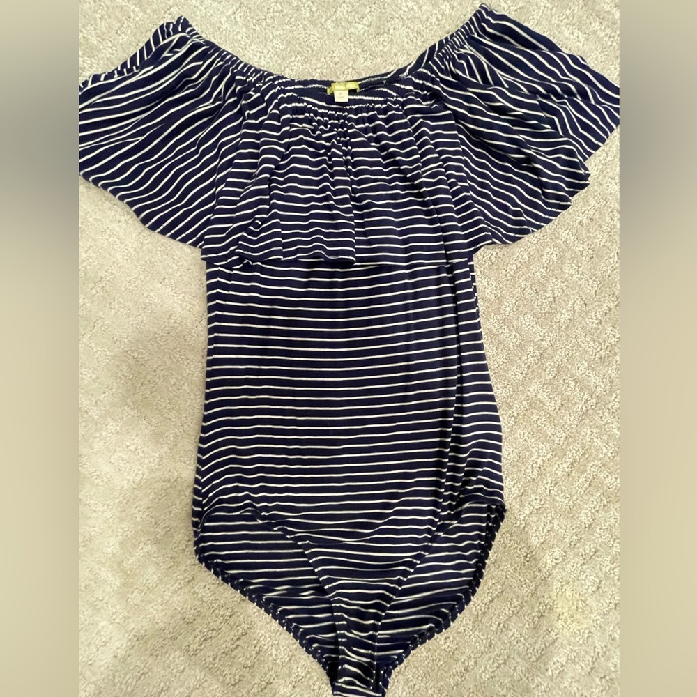 Gianni Bini - Navy/White Striped bodysuit